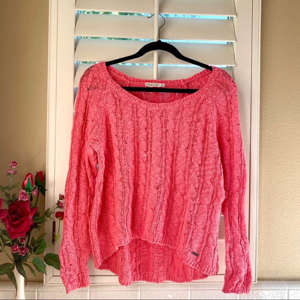 A&F Pink Knit Sweater (Size S)